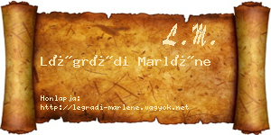Légrádi Marléne névjegykártya
